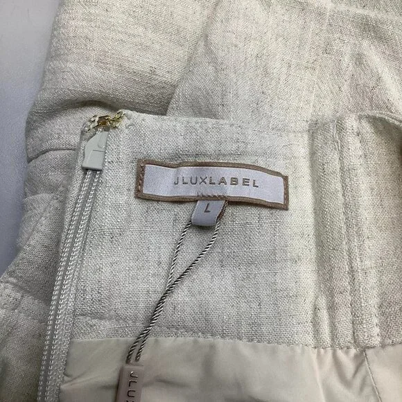NEW JLUXLABEL Women's Pants Explorer Linen Bottoms Size L Natural - Picture 6 of 7